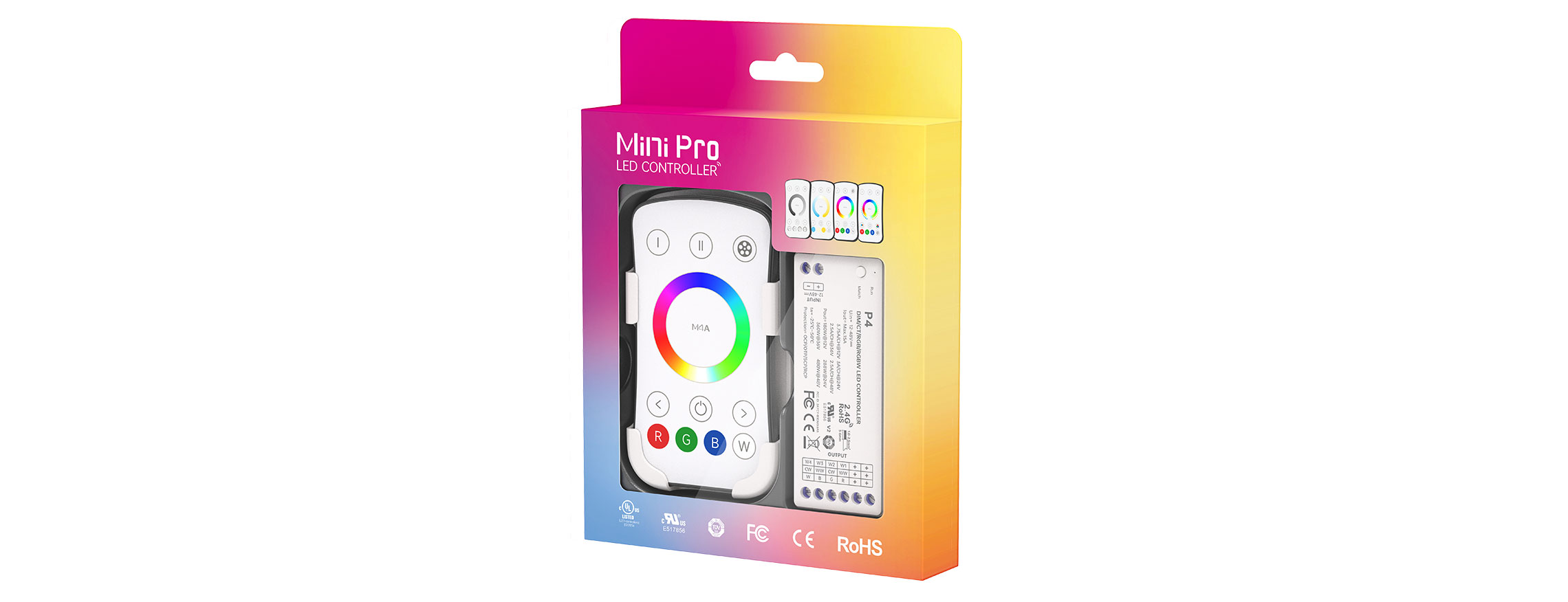 RGBW RF 2.4G Wireless LED controller M4A+P4(Single-zone)