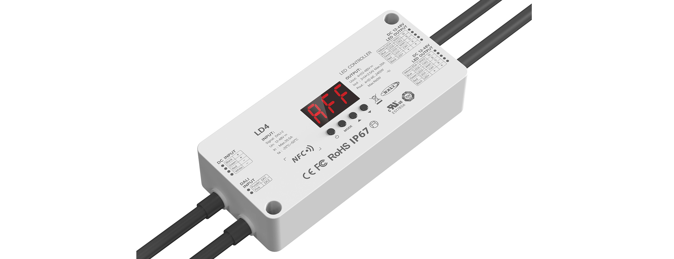 4路 DALI NFC近场编程 低压防水LED恒压控制器 LD4