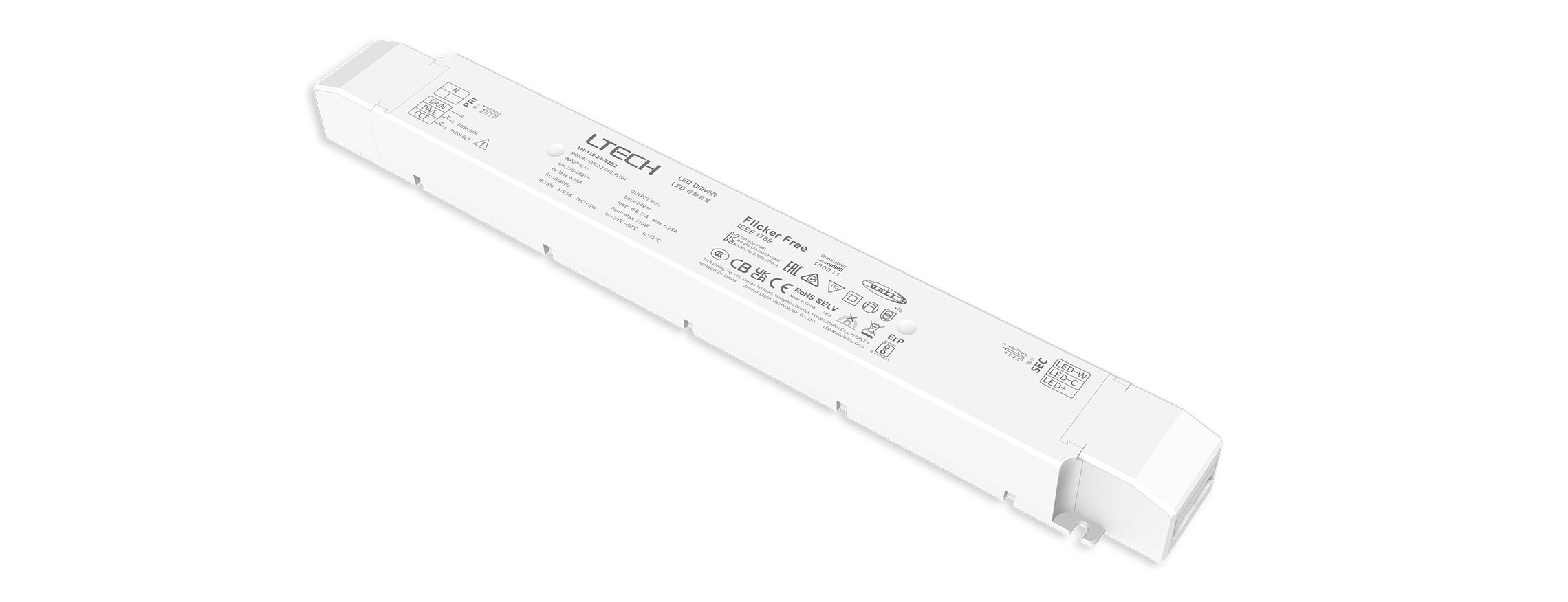 150W 24VDC CV  DT8 DIM&CT Driver LM-150-24-G2D2