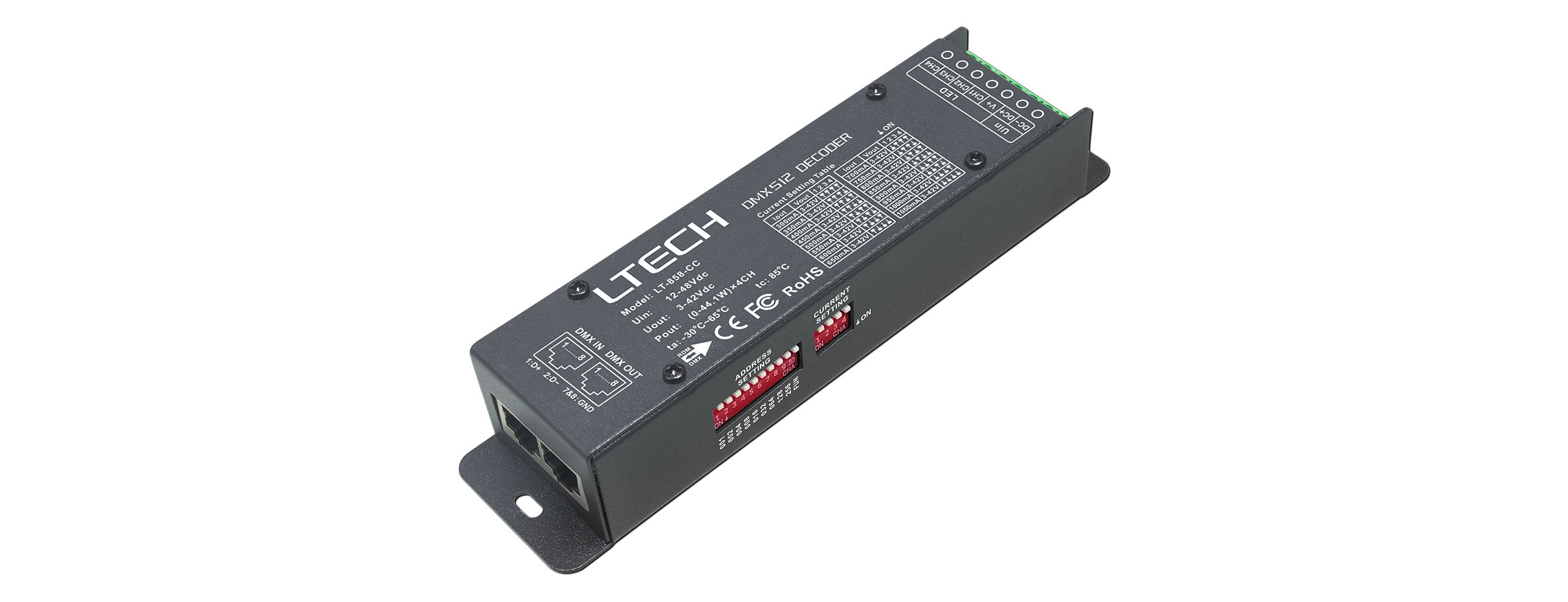 DMX 512 Decoder 4CH CV