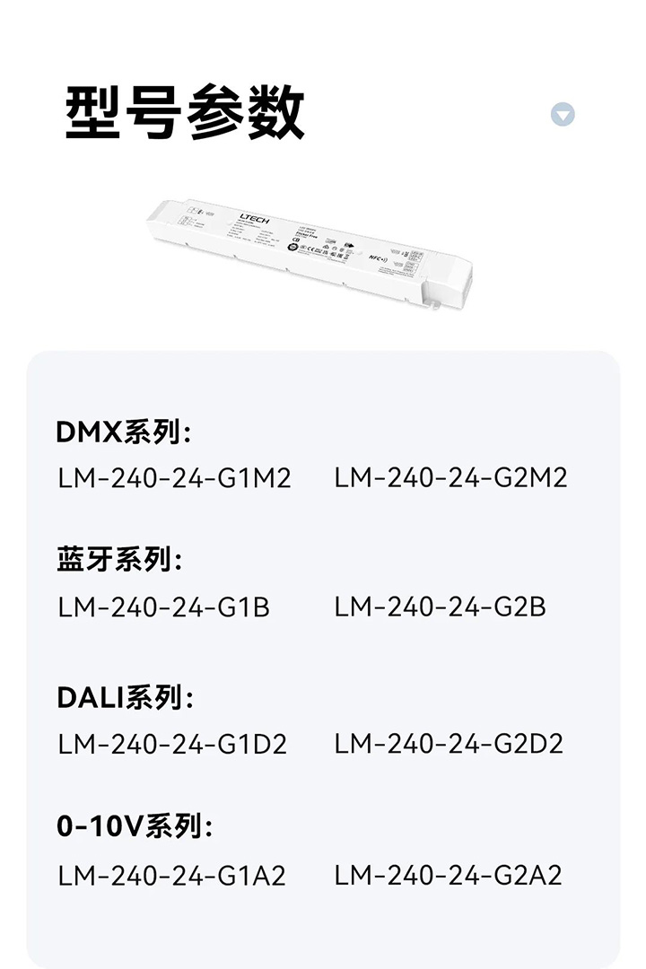 雷特240W大功率NFC可编程智能电源-产品型号图