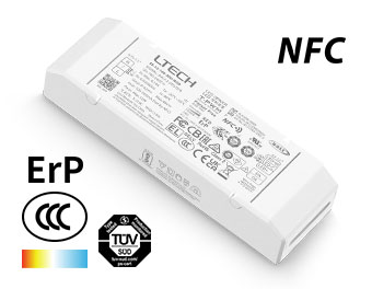 12W 100-500mA NFC CC DALI-2 DT6/DT8 tunable white LED driver SE-12-100-500-W2D